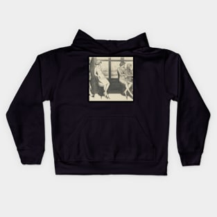 Edward Hopper drawing Kids Hoodie